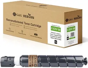 Toner cartridge G&G Reborn-Toner compatible with Canon C-EXV58 (3763C002) Black, replacement for Canon devices