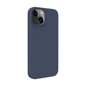 Защитный магнитный силиконовый чехол Evelatus для Apple iPhone 14 / 13, тёмно‑синий