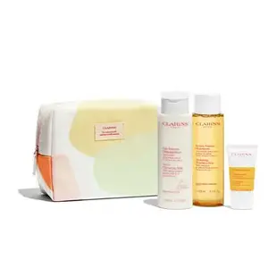 Cleansing set Clarins Premium for normal to dry skin, kit of 3 pieces