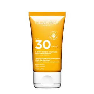 Saules aizsargkrēms Clarins Youth-protecting SPF30 50 ml — sejai, tūbiņa