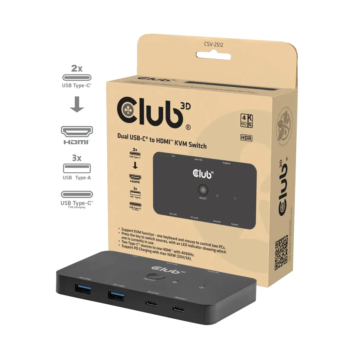 CLUB3D CSV-2512 KVM switch CSV-2512 Photo 2