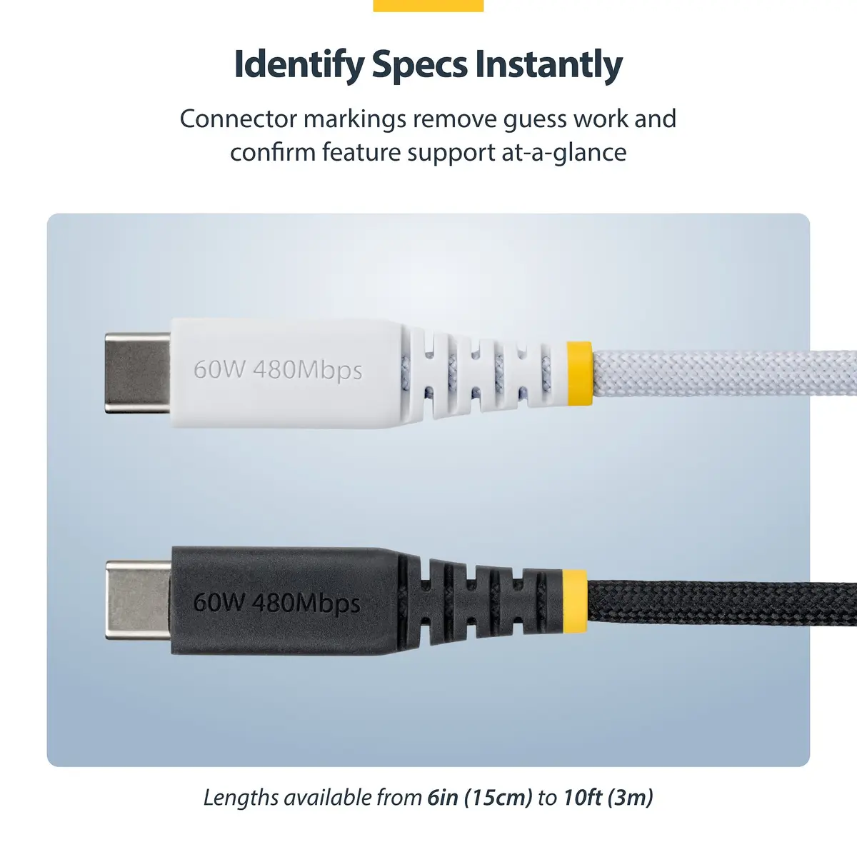 StarTech USB-C uzlādes kabelis USB2CC30CMNCBRWH Photo 7