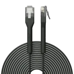 Slim Patch Cable Broadbe 5G Black 8 m — Flat Ethernet/Network Cable
