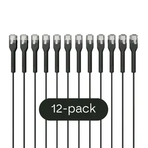 Ethernet patch cable Broadbe Slim Patch Cable 5G Black 0.3m — 12-pack