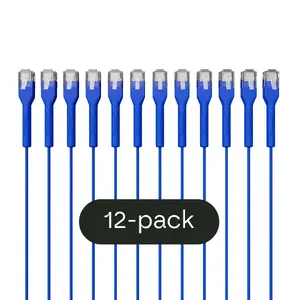 Ethernet patch cable Broadbe Slim Patch Cable 5G Blue 3 m — 12-pack
