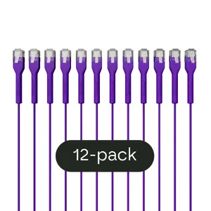 Patch cable Broadbe Slim Patch Cable 5G Purple 2m — Cat6, slim, 12-pack