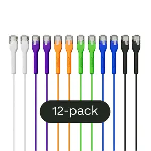 Slim Patch Cable Broadbe Cat6 2 m, 12-pack, 5G Multicolor