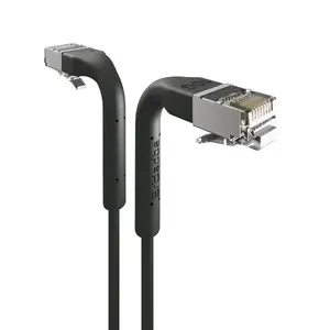 Patch cable Broadbe Slim Cat6A 10G, black, 0.1 m