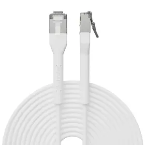 Patch cable Broadbe Slim 10G Cat6A white, 5 m, low-profile slim design