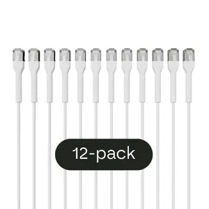 Patch cable Broadbe Slim 10G Cat6A 0.1 m white — 12-pack