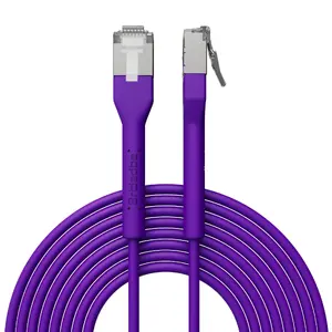 Patch cable Broadbe Slim 10G Cat6A purple, 3 m — slim design, for high-speed Ethernet