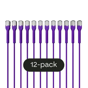 Patch cable Broadbe Slim 10G Cat6A purple, 2 m — pack of 12