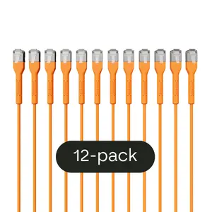 Patch cable Broadbe Slim 10G Cat6A orange 0.1 m — 12-pack