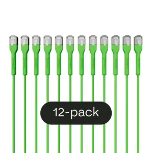 Patch Cable 10G Broadbe Slim Green 2 m — 12-pack