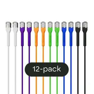 Patch cable Broadbe Slim Patch Cable 10G Multicolor 0.3m — Cat6A slim, 12-pack