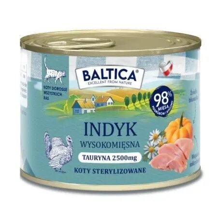 Mitrs kaķu barības BALTICA adult tītars