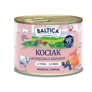 Влажный корм для кошек BALTICA Kociak Lamb with Turkey 185 г пауч, полный рацион для котят, белок 13.2%, влага 75.3%