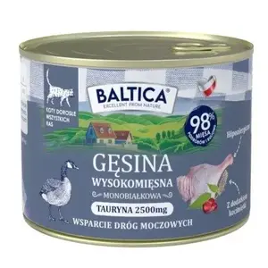 Влажный корм для кошек BALTICA Adult с гусем 185 г, монопротеин, полнорационный для взрослых