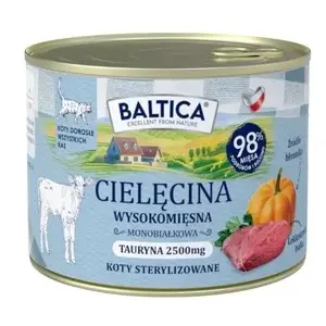 Влажный корм для кошек BALTICA adult телятина 185 г пауч, полнорационный корм для чувствительного желудка, без зерна и сои