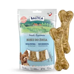 Жевательные кости для щенков BALTICA говяжьи, 2 шт, 150 г, без злаков, уменьшает налет