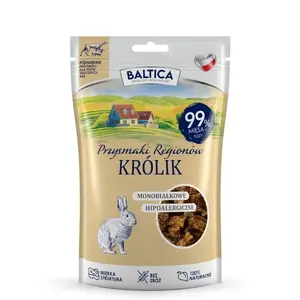 Полумягкие лакомства для собак BALTICA — с кроликом, для дрессировки, 80 г, без глютена и сахара, для взрослых собак