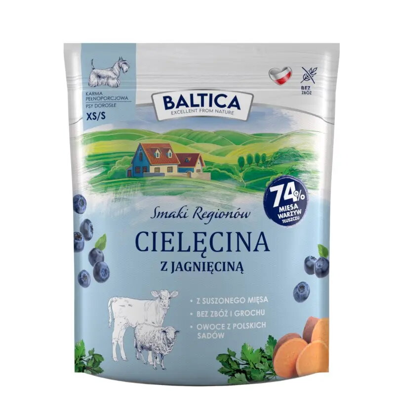 Pilnvērtīgas mitras barības suņiem BALTICA Cielęcina