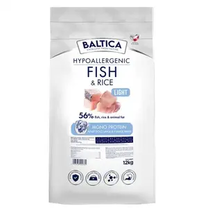 Сухой корм для собак BALTICA Hypoallergenic Fish & Rice Light L/XL 12 кг — взрослые крупные/гигантские породы, 22% белка, 7% жира
