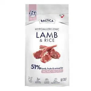 Сухой корм для собак BALTICA Hypoallergenic Lamb & Rice M, взрослые средние породы, 3 кг, белок 28%, жир 15%