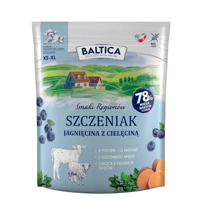 Mitrais barības suņiem BALTICA Szczeniak Jagnięcina