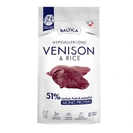 Sausais suņu barība BALTICA Hypoallergenic Venison