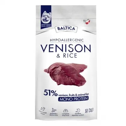 Sausais suņu barība BALTICA Hypoallergenic Venison
