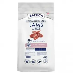 Сухой корм для собак BALTICA Hypoallergenic Lamb & Rice XS/S 12 кг — взрослым мелким породам, 28% белка, 15% жира
