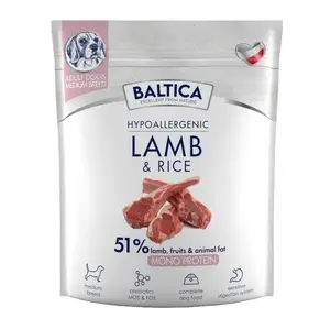 Сухой корм для собак BALTICA Hypoallergenic Lamb & Rice M, взрослым средним породам 1 кг, белок 28%, жир 15%