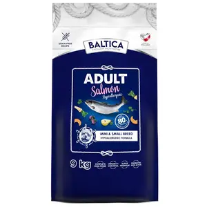 Сухой корм для собак BALTICA EXCELLENT Adult Salmon Hypoallergenic XS/S 9 кг — монопротеиновый, 28% белка, 15% жира
