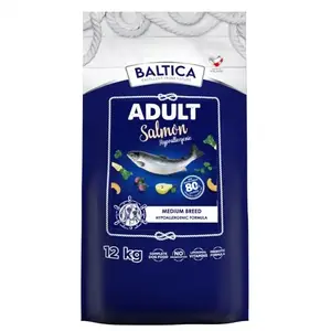 Сухой корм для собак BALTICA EXCELLENT Adult Salmon Hypoallergenic M 12 кг — для взрослых средних пород, 28% белка, 15% жира