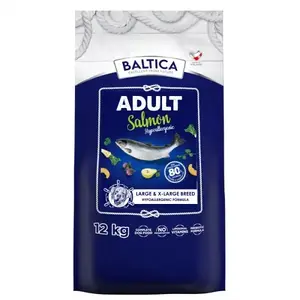 Dry dog food BALTICA Adult Salmon Hypoallergenic L/XL 12 kg — for large breeds, 28% protein, 15% fat