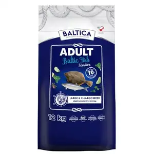 Сухой корм для собак BALTICA Adult Sensitive Baltic Fish L/XL 12 кг — для взрослых крупных пород, рыбий рецепт, 26% белка, 14% жира