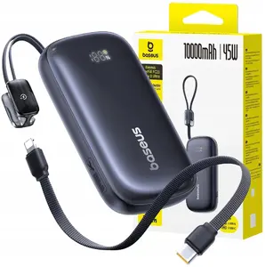 Portatīvs barošanas bloks Baseus EnerFill FC21 Qpow 3 Ultra 10000 mAh 45W melns