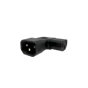 Angle adapter PREMIUMCORD IEC C13 to IEC C14, 230V 10A right‑side connection