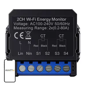 Smart bi-directional energy meter Avatto WPM16-2 — WiFi connectivity, energy monitoring for consumption and generation