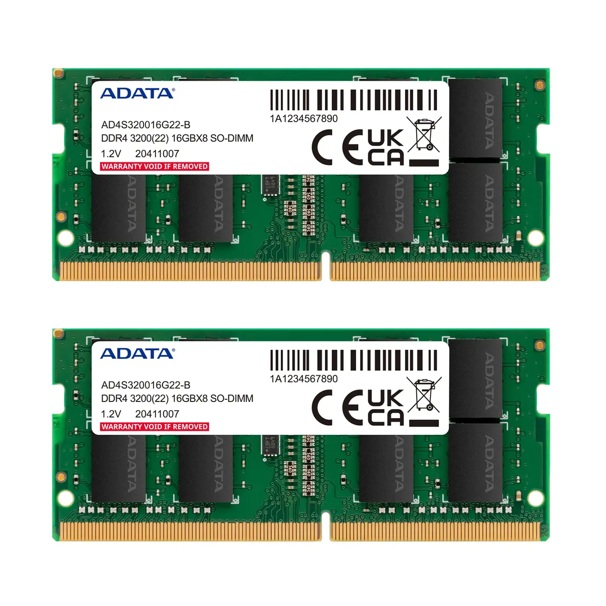 ADATA AD4S32008G22-DTGN 16 ГБ (2×8) DDR4 3200 SO‑DIMM Photo 2