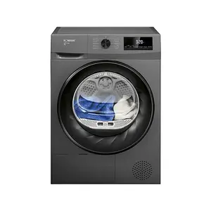 Freestanding front-load tumble dryer BOMANN WPT7154T — heat pump, 8 kg, Black/Grey, 64 dB, energy class D