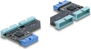 USB-концентратор DELOCK 67341 20‑контактный разъем на 2× USB 5 Гбит/с