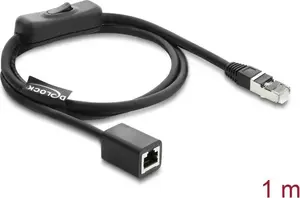 Сетевой кабель DELOCK RJ45 ST < BU с встроенным переключателем Cat.6 F/UTP 1 м