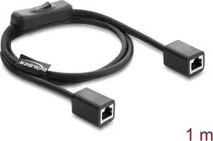 Сетевой кабель DELOCK RJ45 Cat.6 F/UTP 1 м с встроенным переключателем (BUBU)