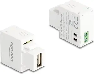 Кейстоун-модуль DELOCK с USB-A зарядным портом 5W белый