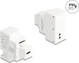 DELOCK Keystone module with USB‑C PD 20W charging socket, white
