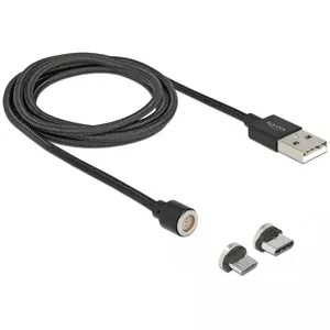 USB Cable DeLOCK 85723 USB 2.0 1.1m USB A USB C/Micro-USB B Black