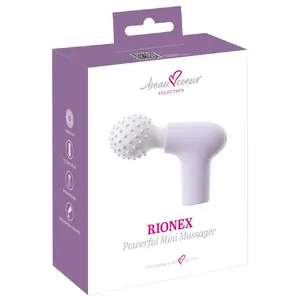 Rokas perkusijas masāžas ierīce beau coeur Mini Massage Gun — kompakts perkusijas masieris, silikona galviņa, uzlādējams, 10 vibrācijas režīmi