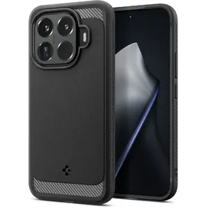 Protective TPU cover Spigen Rugged Armor for Xiaomi 15T Pro, Black, for 6.83" screen